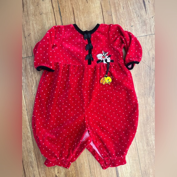 Vintage Y2K warners brothers Tom and Jerry romper size 6mos - Picture 4 of 4